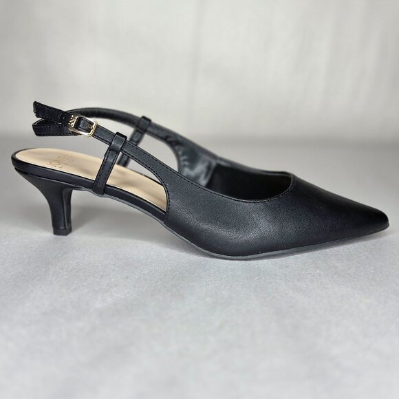 Jones New York Shoes - Jones New York Women's Charla Black Slingback Dress Pumps